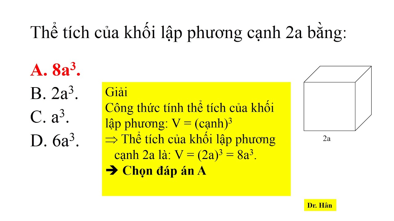 Công thức thể tích khối lập phương